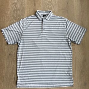 FootJoy polo grey and blue stripes -L